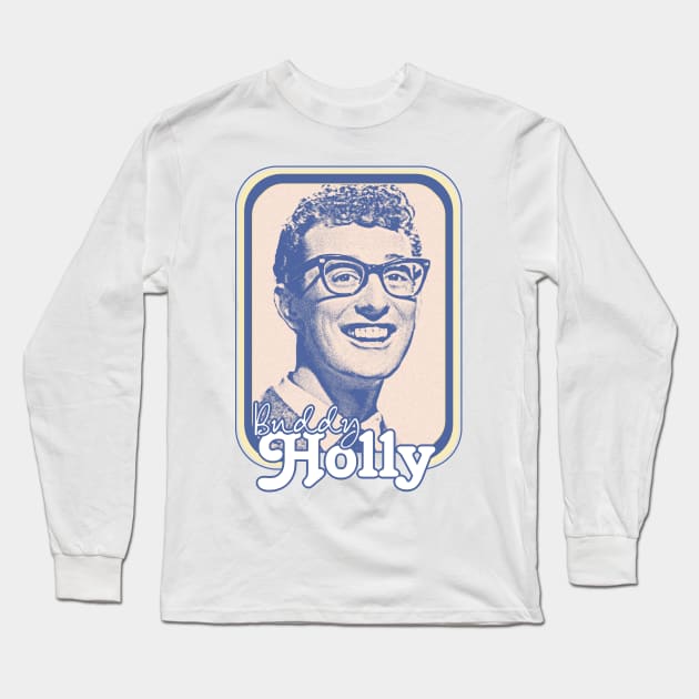 Buddy Holly - Retro Nostalgia Graphic Design Long Sleeve T-Shirt by DankFutura